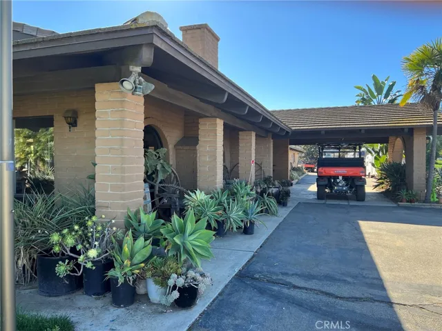 Beautiful adobe house with porte cochere