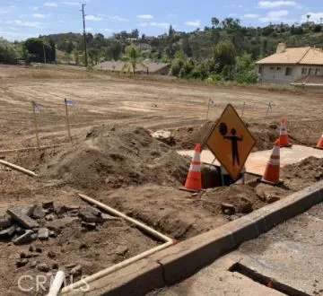 View of lot with utility placement.