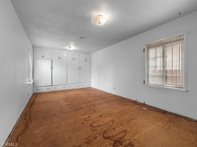 bedroom in the back of the house (sub floor only - carpet removed)