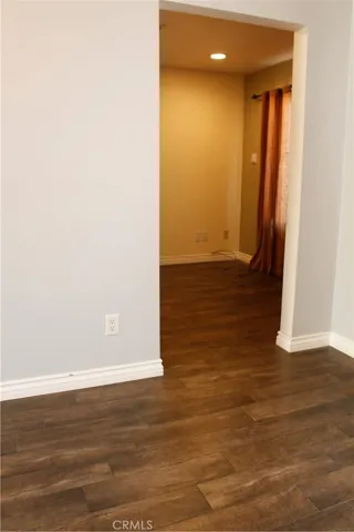 look from family room into office room
