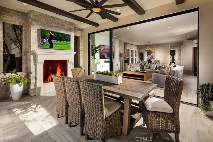 Outdoor Room to Family Room: Stanwick Tuscan - Beacon Collection
Photo(s) of Model Home - Not actual home for sale. 
Home is still under construction.