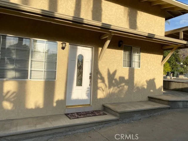 Front door entrance off driveway