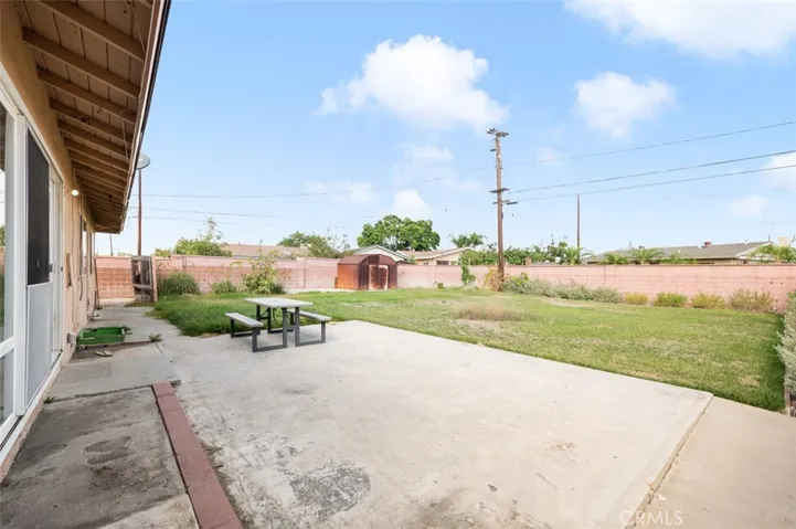 Back Patio Slab off Living Room Sliding Glass Door