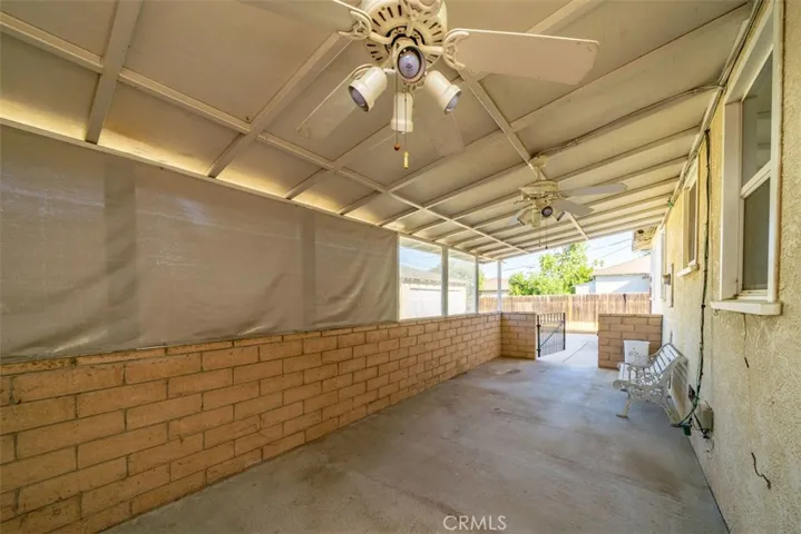 Covered and partially enclosed patio