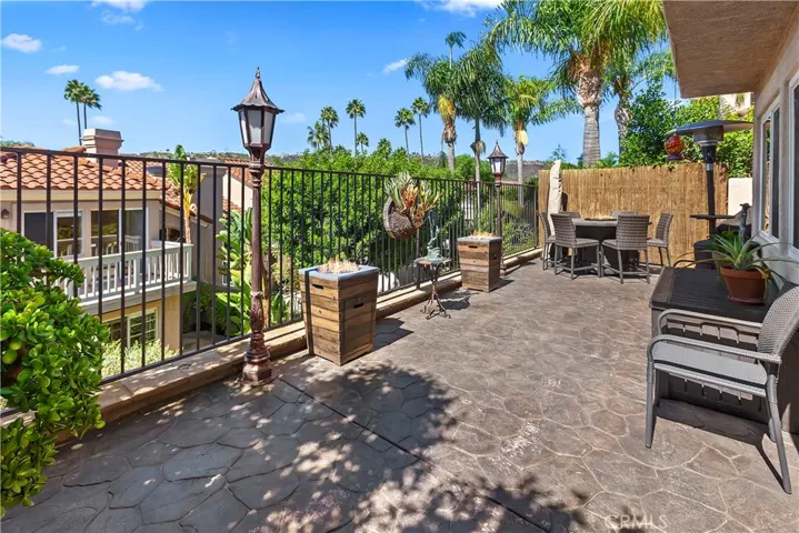 Patio Retreat with views and stamped concrete