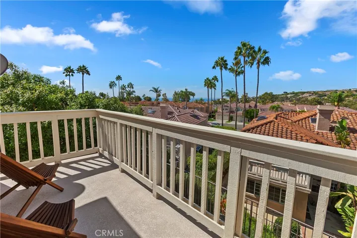 Balcony off Master bedroom with ocean and hills view