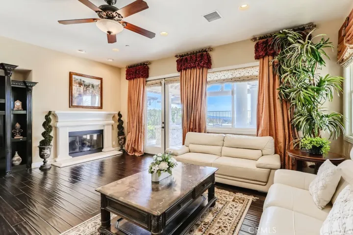 Family room with cozy  fireplace