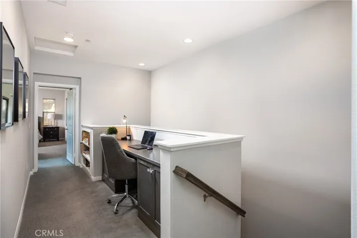 Custom built desk/tech center