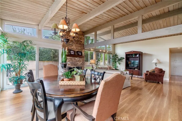 Dining room looking at patio door to back yard