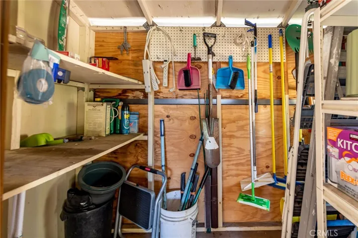 shed with included tools and misc. supplies