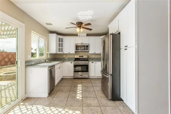 Updated kitchen with granite counter tops