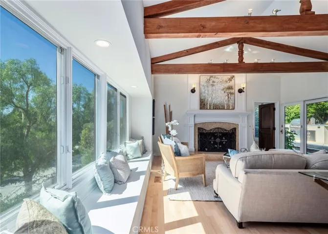 Formal living room bay window
