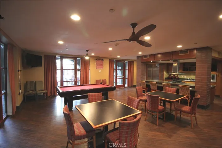 Club house with billiards table