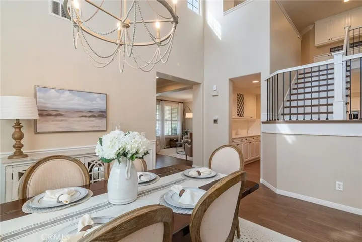 Dining room is well located and flows nicely to all areas of the downstairs.