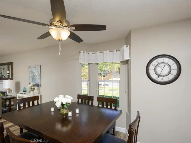 Dining area with bay window