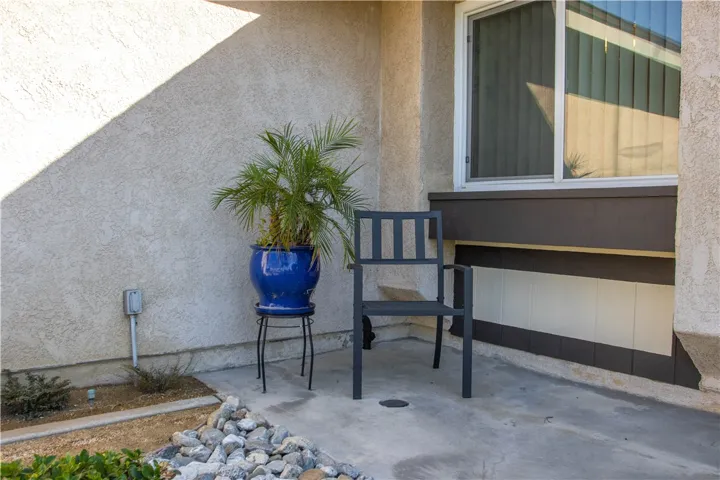 Welcoming front porch area.