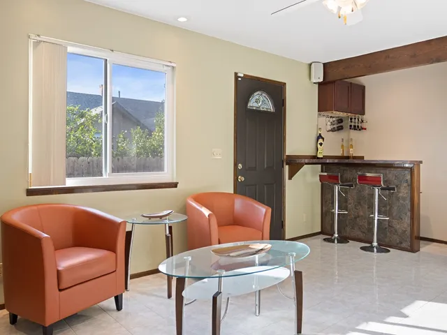 The Lounge, with dry bar.