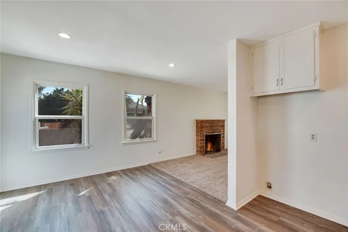 View from kitchen into living room