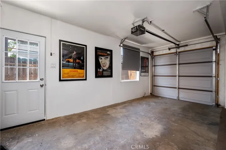 One side of two car garage
