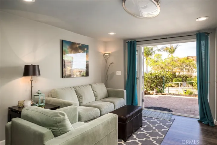 Downstairs living room with ocean views