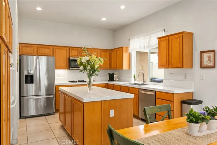 Large Kitchen With Center Island, Open To Family Room