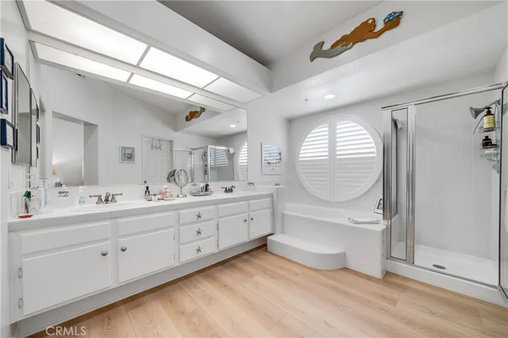 Primary bathroom with double sinks