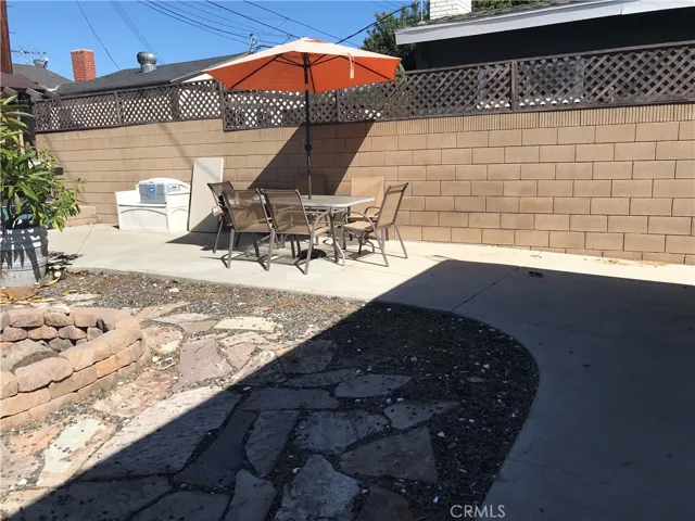 Backyard side patio