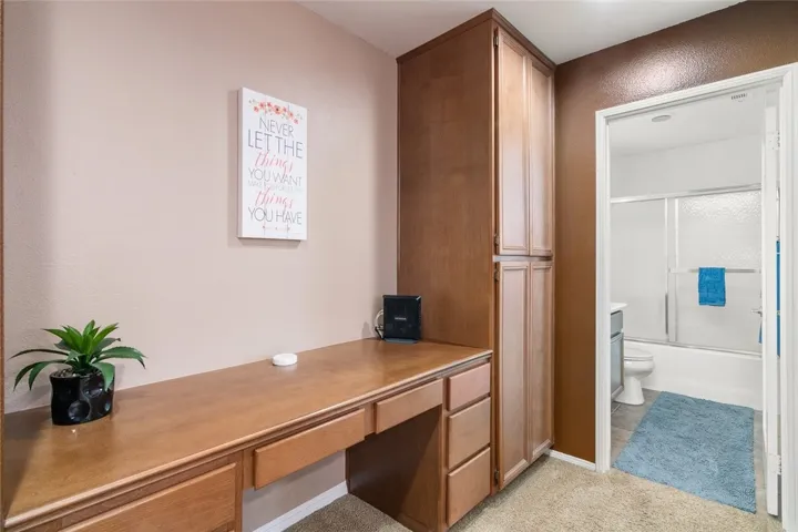 Upstairs built in desk