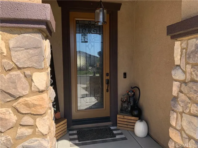 New glass door entry