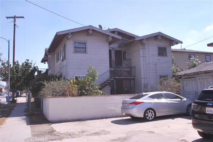 Double deep driveway.  2 units are upstairs, two are ground level