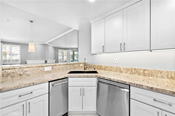 Kitchen Opens Dining Area and Living Room