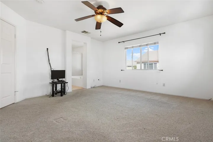 Master Bedroom with security system and monitor