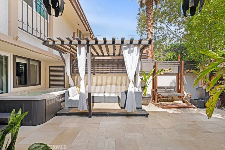 Updated Patio with Spa, TV, Koi Pond