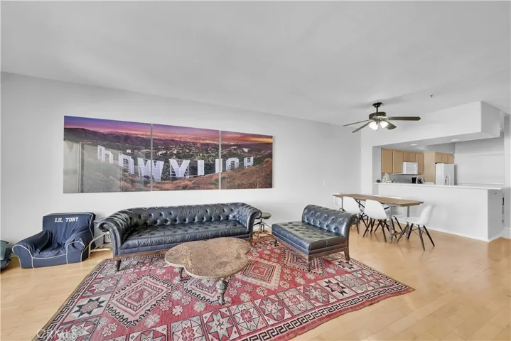 Living area open to kitchen