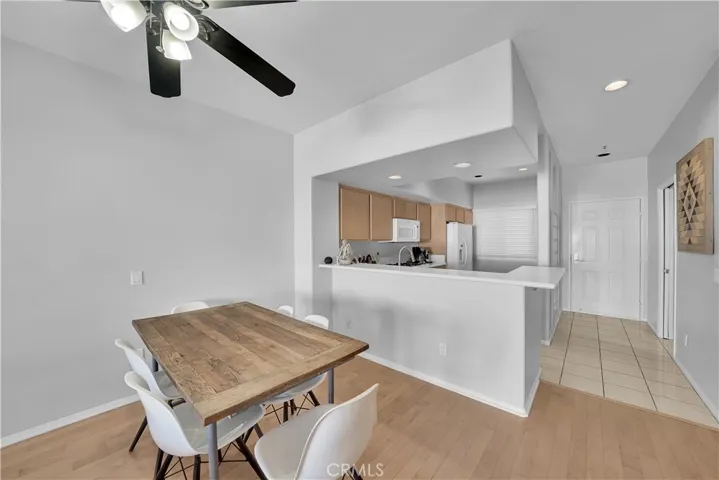 Dining, kitchen and entry