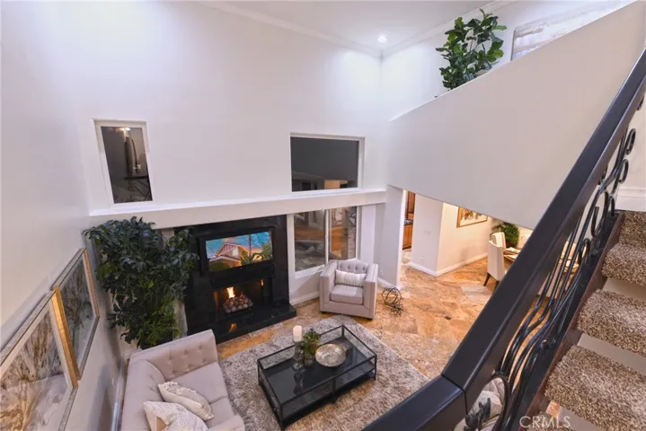 Ascend the stairs to the second level...