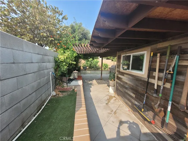 Back yard, dog run
