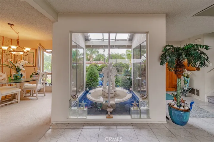 Living room view to atrium