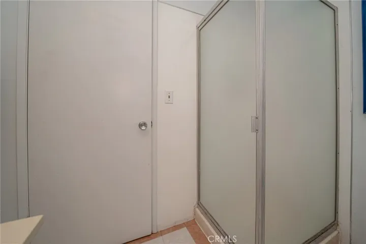 Shower stall in lower bathroom