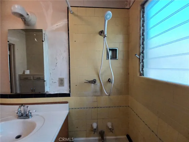 Bathtub and shower area