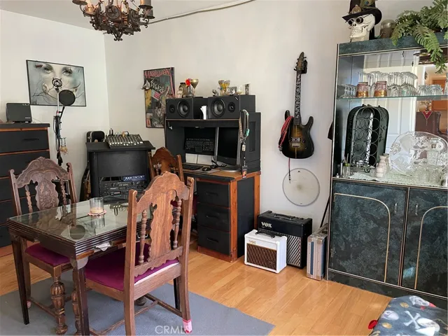 His music room/bedroom