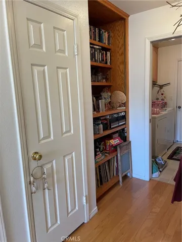 Hall closet and library