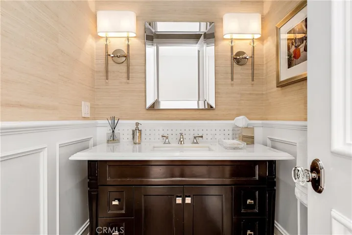 Main level guest bathroom off the family room.