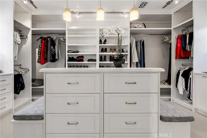 Expanded master closet.
