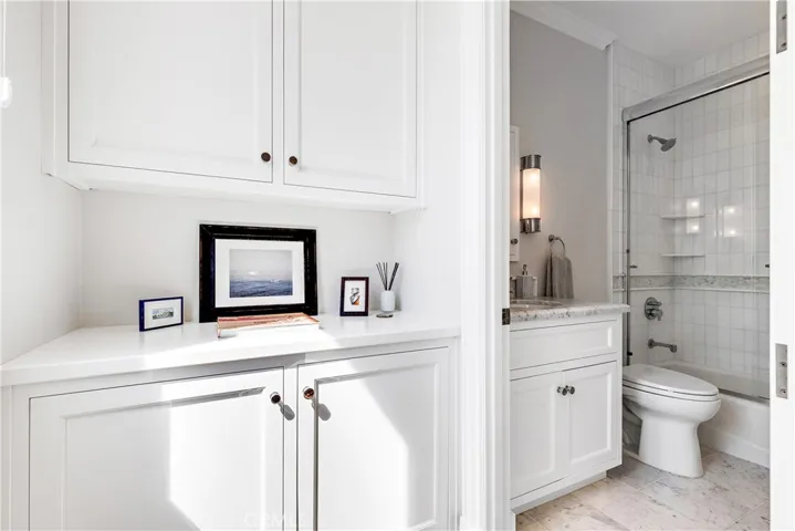 Bedroom #4 en-suite with marble tile floors with radiant heat.