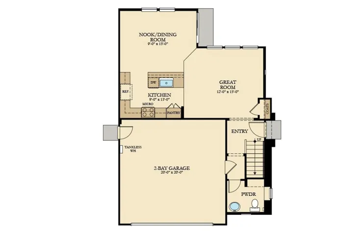 Residence 2 - Level 1 Floorplan