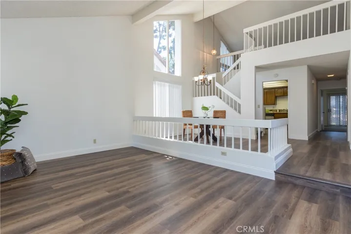 Open floor plan in the main living areas, with loft above.