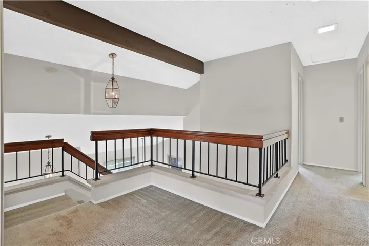 Large landing upstairs separating master bedroom