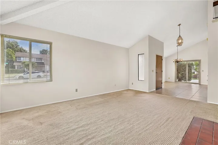 Living room looking to entry