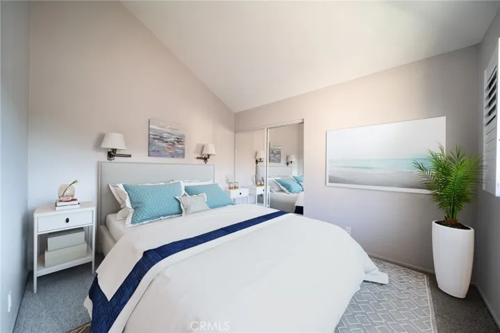 Bedroom - 2 Virtually Staged - High Vaulted Ceilings